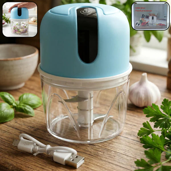 Portable USB Rechargeable Mini Electric Chopper – 300ml Upgraded Capacity