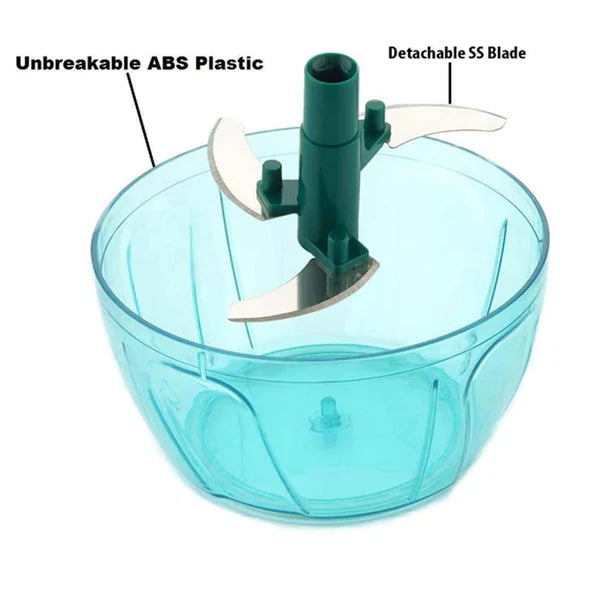 Handy Mini Vegetable Chopper – 550ml 3-Blade Quick Prep Cutter