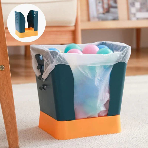 Smart Expandable Space-Saving Waste Bin with Bag Holder