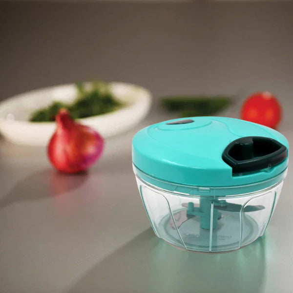 Handy Mini Vegetable Chopper – 550ml 3-Blade Quick Prep Cutter