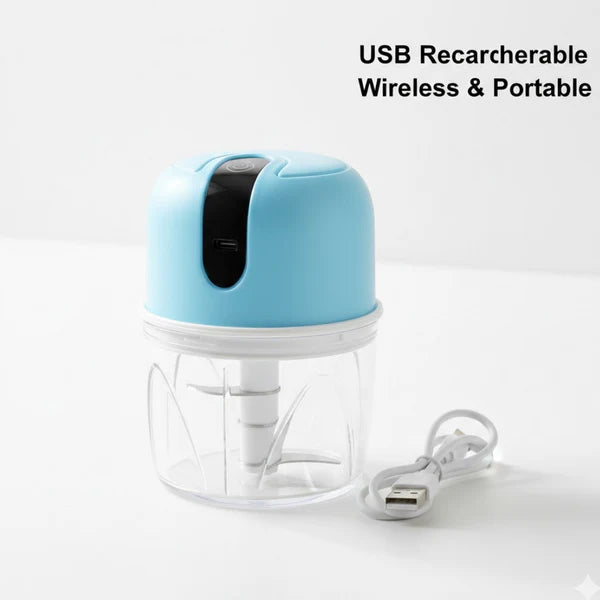 Portable USB Rechargeable Mini Electric Chopper – 300ml Upgraded Capacity