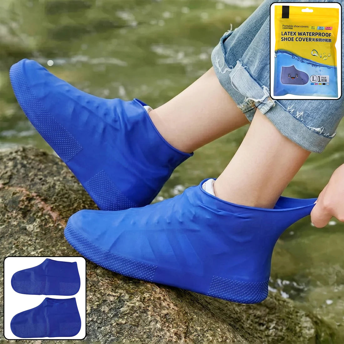 Premium Silicone Waterproof Shoe Covers - Reusable & Anti-Slip