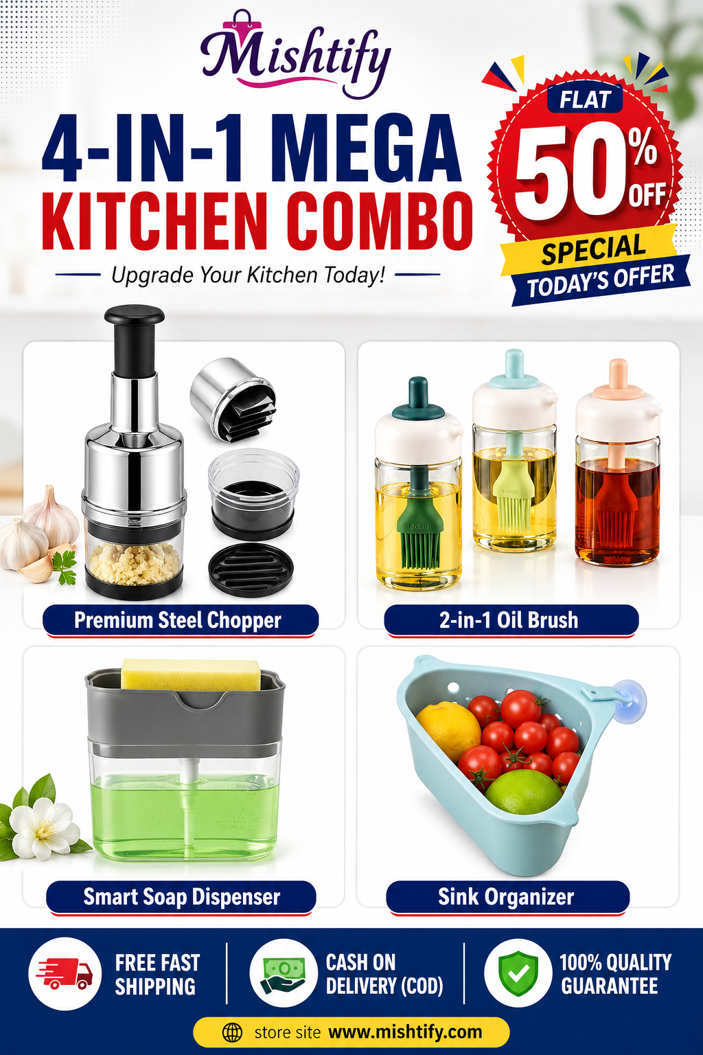 4-in-1 Mega Kitchen Combo - Upgrade Your Kitchen Today!