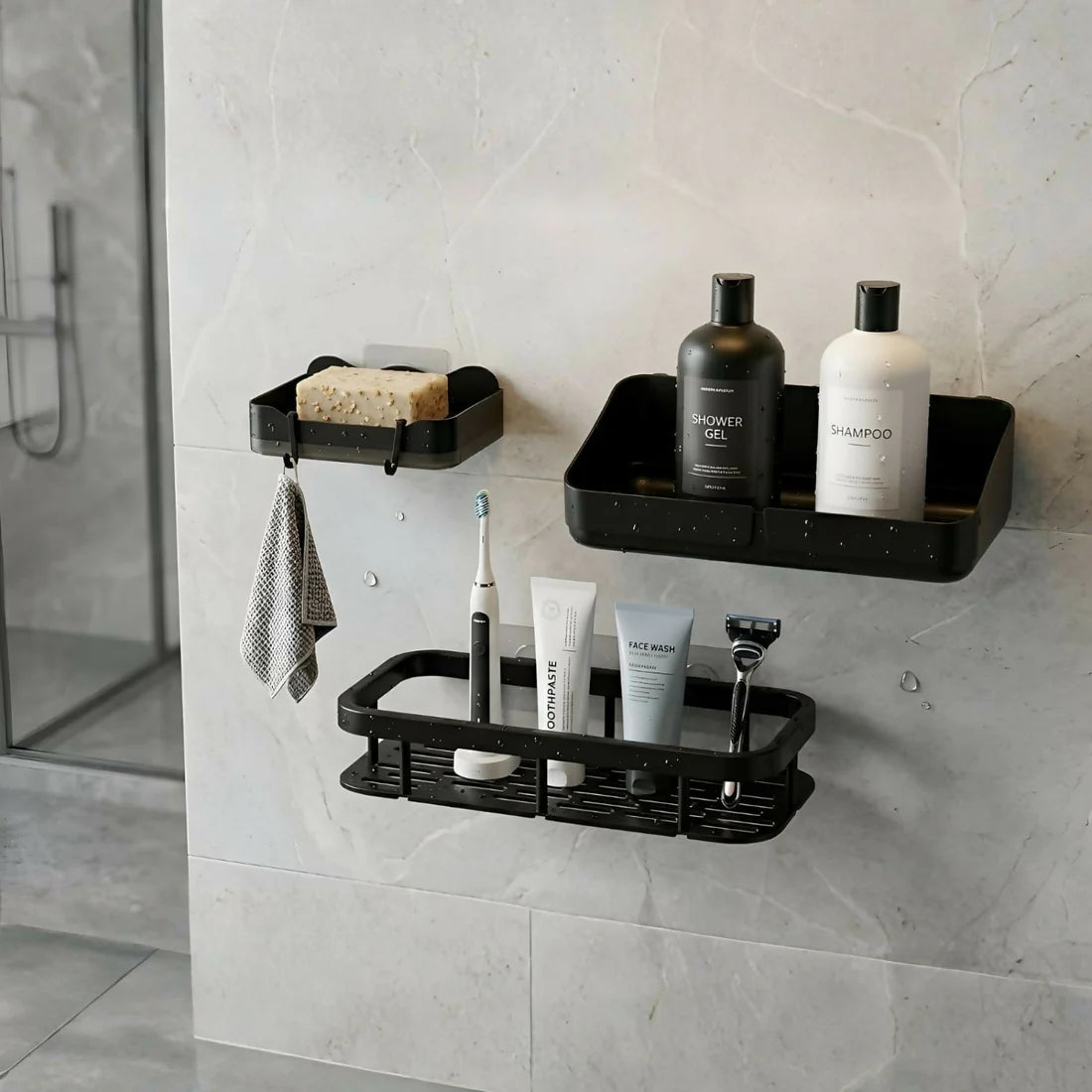 Wall Mounted Bathroom Storage Rack – Space-Saving & Rust-Resistant