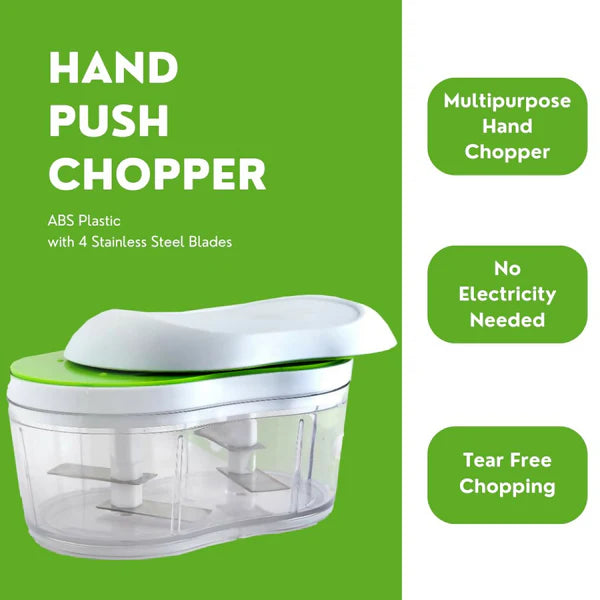 Double Blade Vegetable Chopper – Efficient 4 Stainless Steel Blades