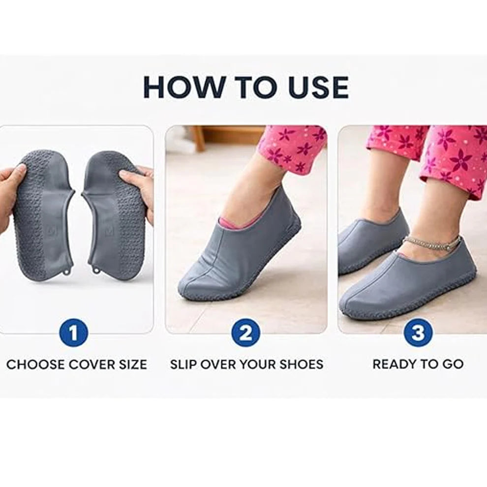 Premium Silicone Waterproof Shoe Covers - Reusable & Anti-Slip