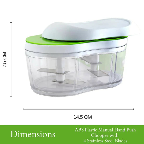 Double Blade Vegetable Chopper – Efficient 4 Stainless Steel Blades