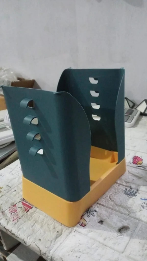 Smart Expandable Space-Saving Waste Bin with Bag Holder