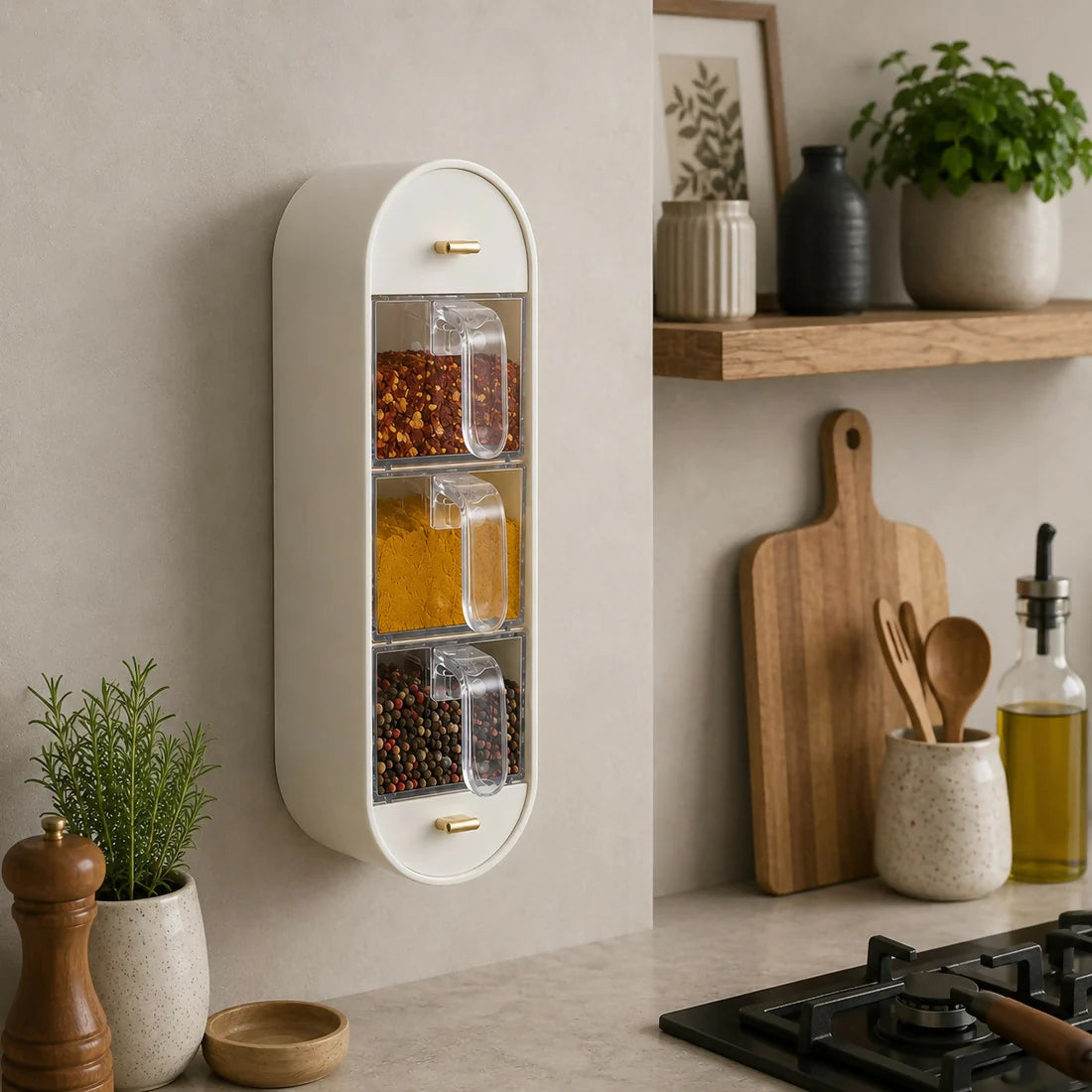 Wall Mounted Spice Organizer – Save Space & Keep Ingredients Visible