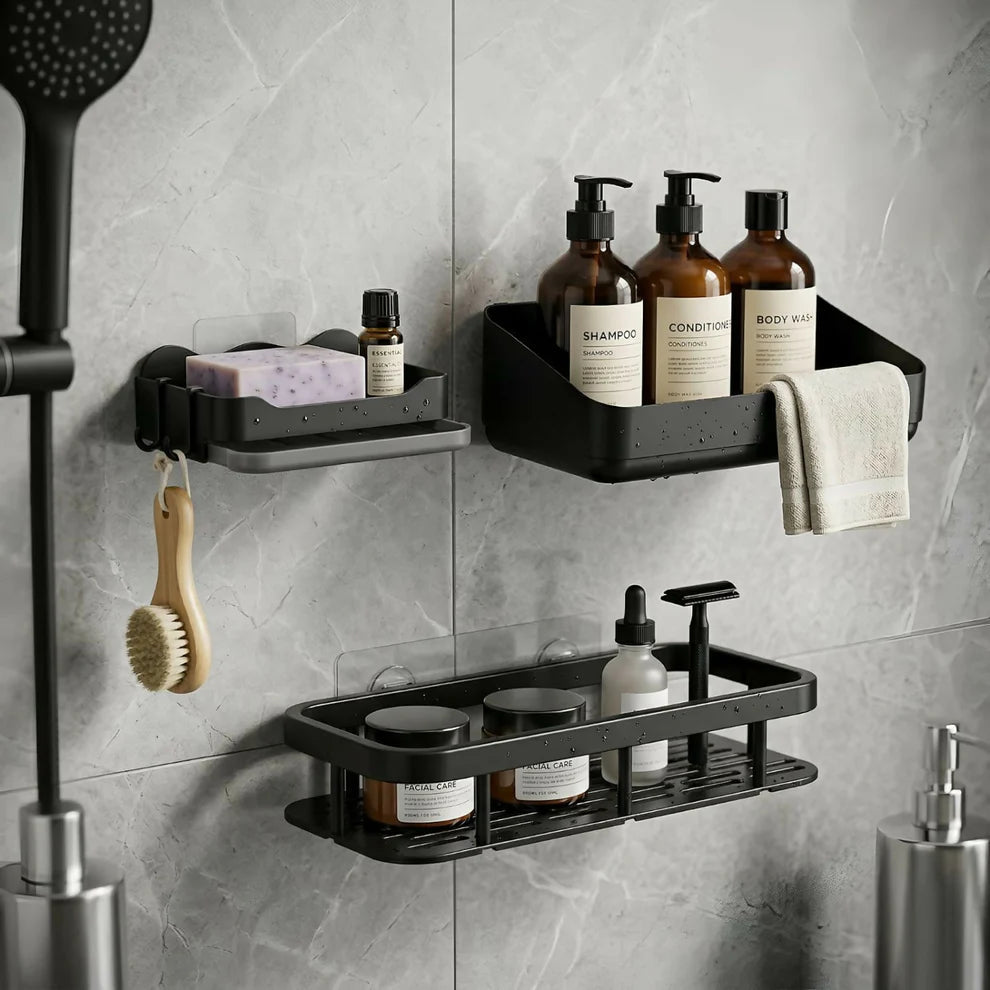Ultimate Space-Saver Combo: Bathroom & Kitchen Organizer Racks (Set of 2)