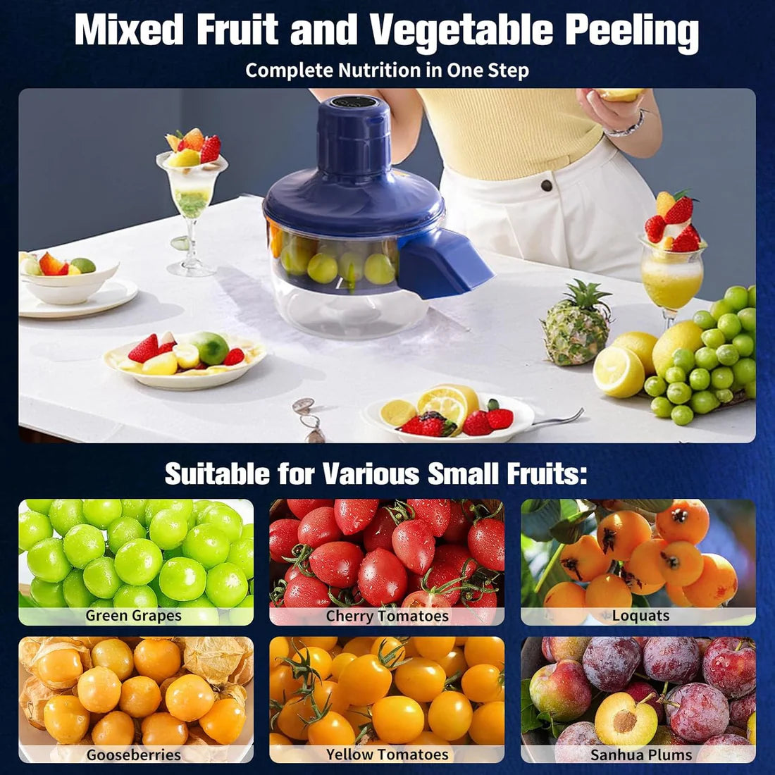 2-in-1 Kitchen Speed Prep Combo | Fruit & Vegetable Peeler + USB Rechargeable Mini Food Chopper