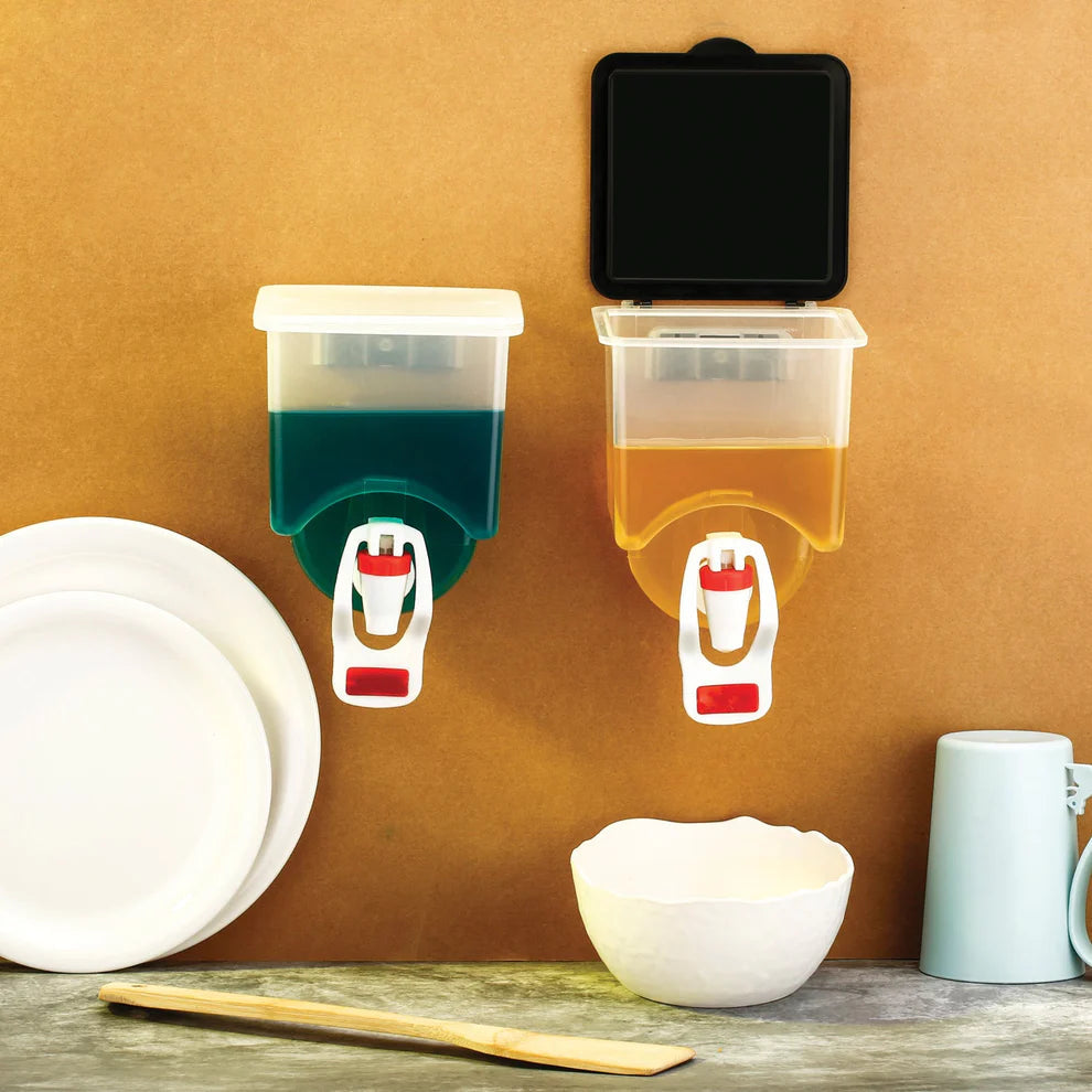 Ultimate Space Saver Combo | Wall Mounted Spice Organizer + 1100ml Oil Dispenser + Egg Storage Rack (3-in-1 Kitchen Organizer)