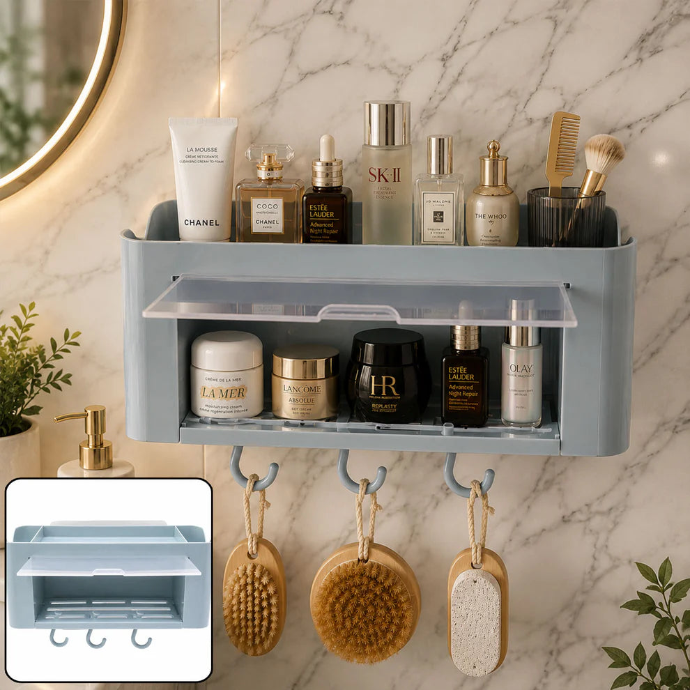 Ultimate Space-Saver Combo: Bathroom & Kitchen Organizer Racks (Set of 2)