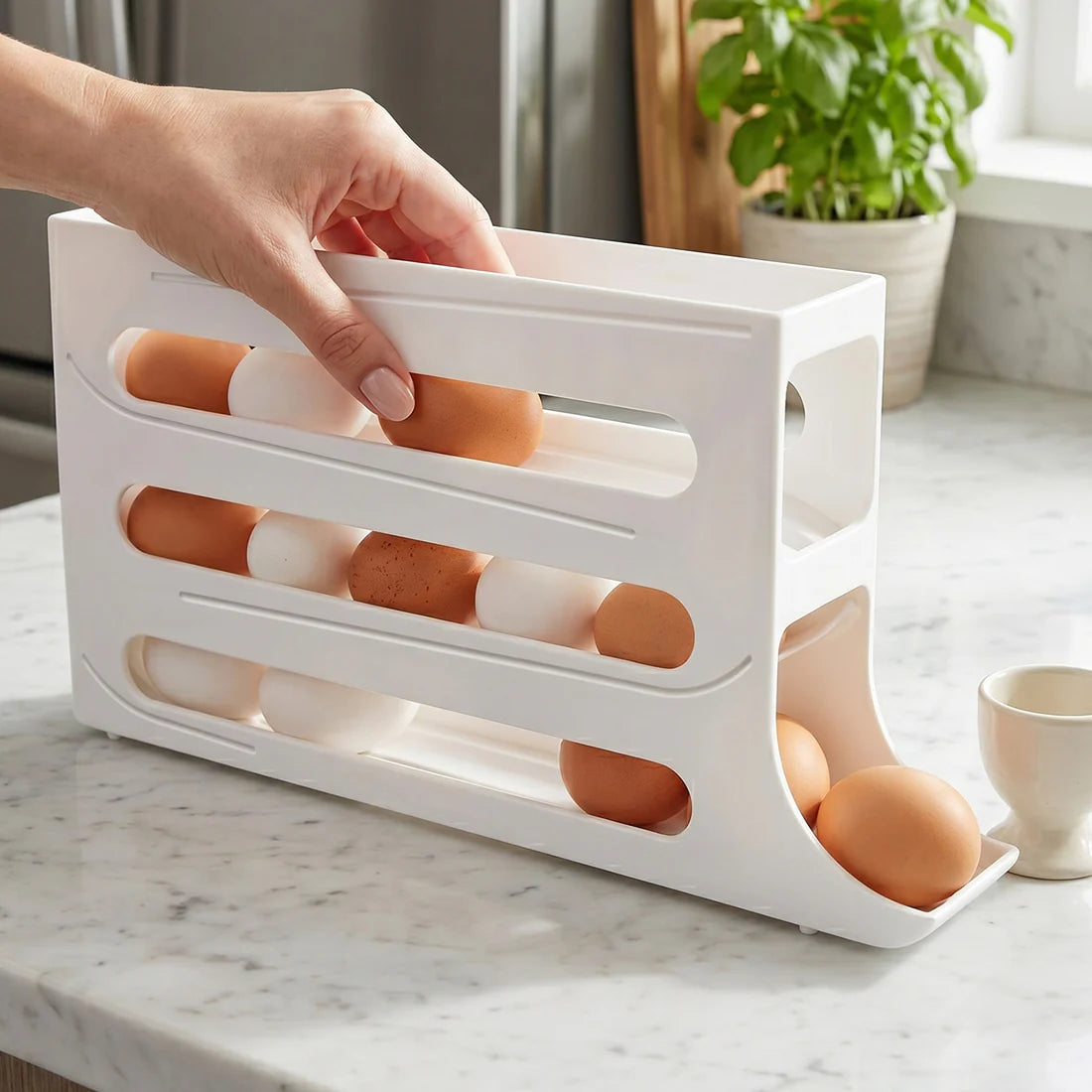 Ultimate Space Saver Combo | Wall Mounted Spice Organizer + 1100ml Oil Dispenser + Egg Storage Rack (3-in-1 Kitchen Organizer)
